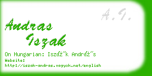 andras iszak business card